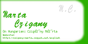 marta czigany business card